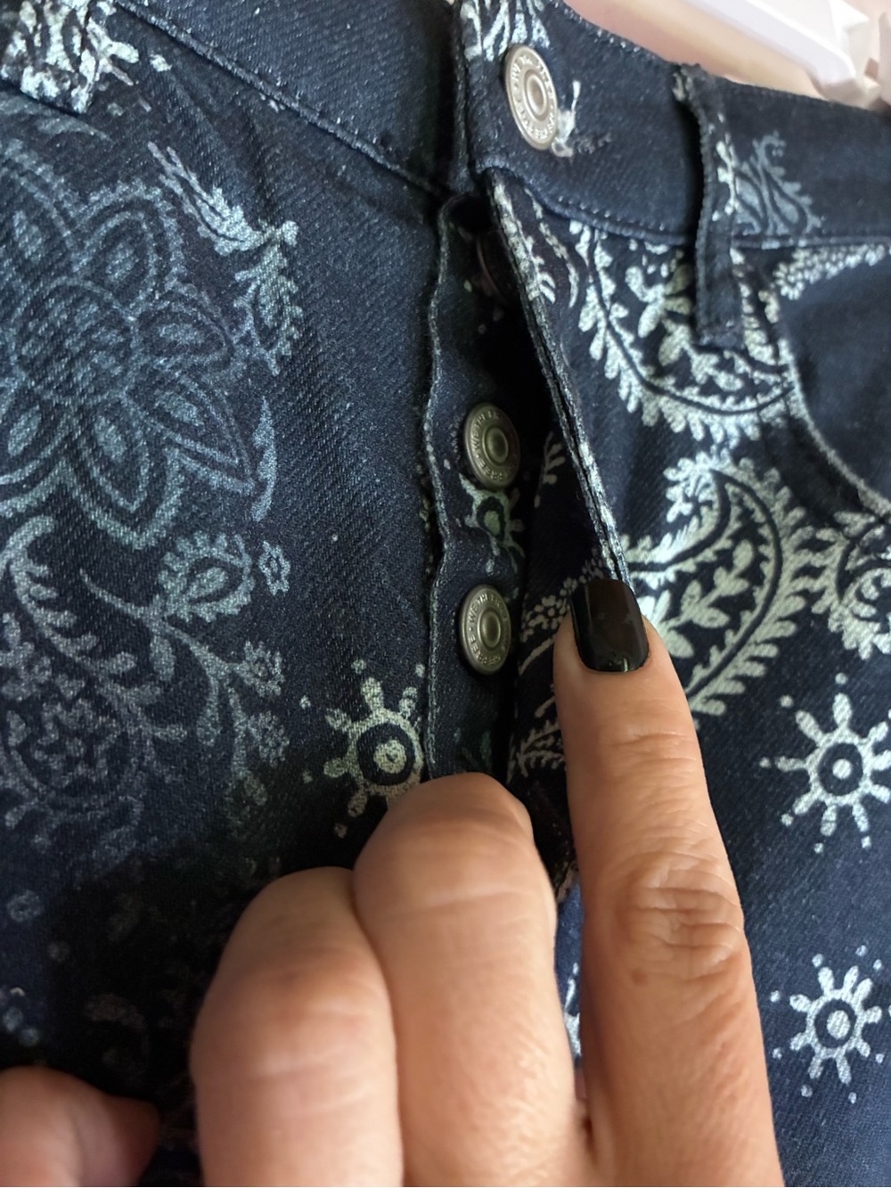Free People We the Free Printed Good Luck Barrel Jeans - Picture 7 of 12